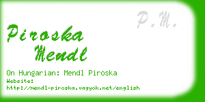 piroska mendl business card